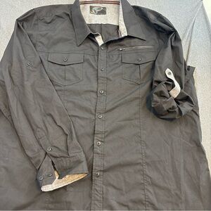 Triumph Over Tragedy Men's Black Casual Button-Down Shirt 2XL